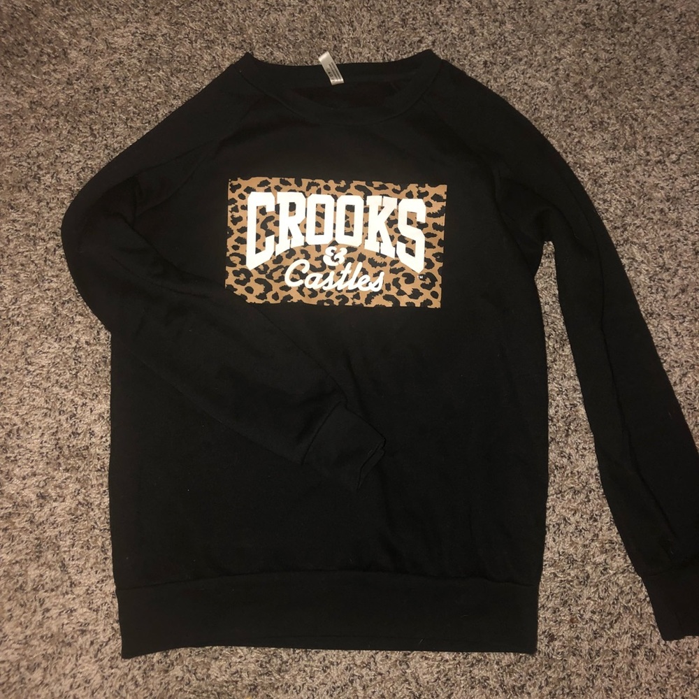 Crooks and Castles cheetah crew neck